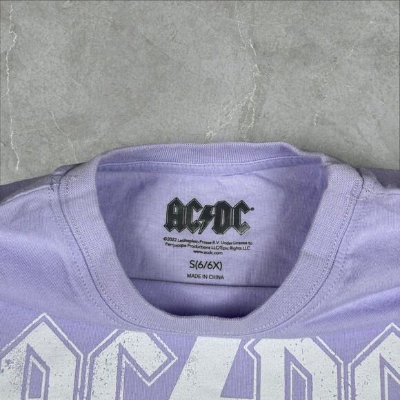 AC/DC Band Womens Crop Lightning Logo T-Shirt - Small - Picture 4 of 7